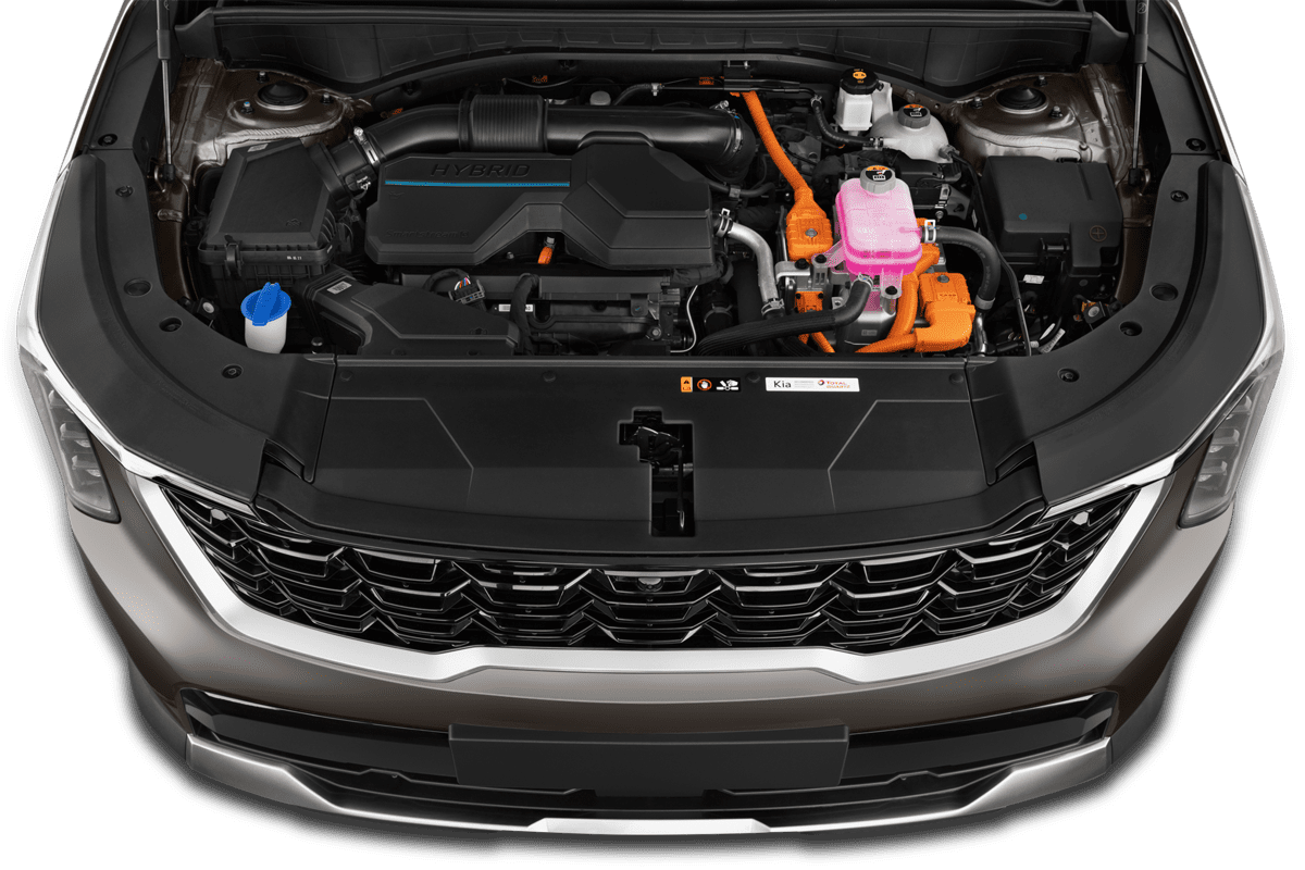 Motorraum eines KIA Sorento Plug-in-Hybrid 