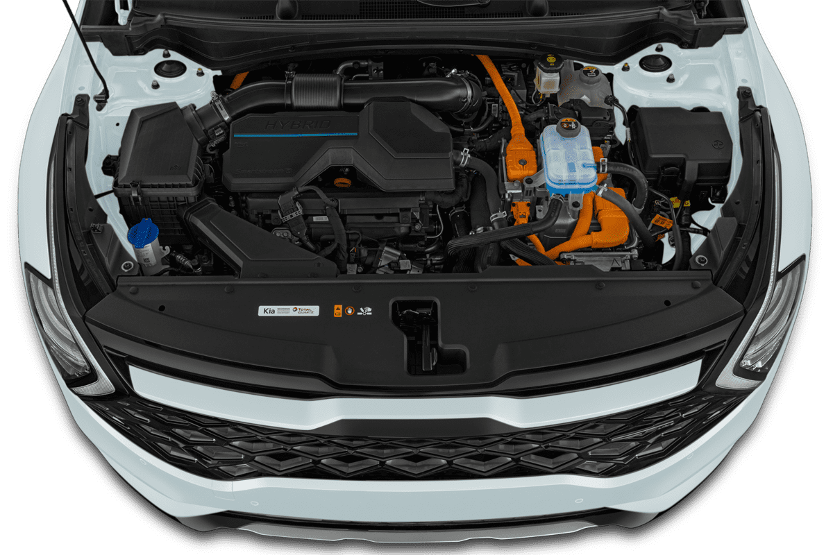 Motorraum eines KIA Sportage Hybrid