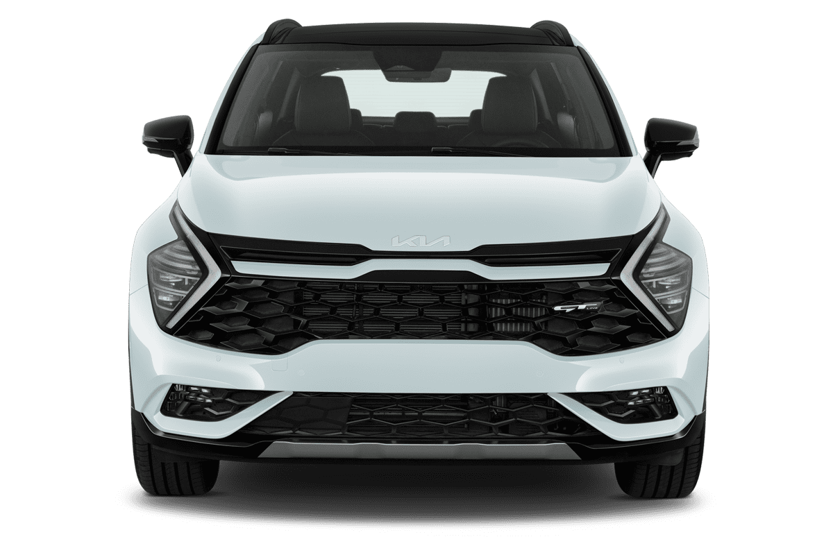Frontansicht eines KIA Sportage Hybrid, freigestellt