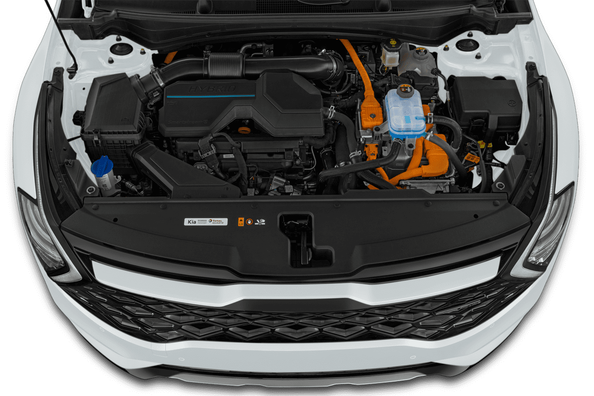 Motorraum eines KIA Sportage Plug-in-Hybrid