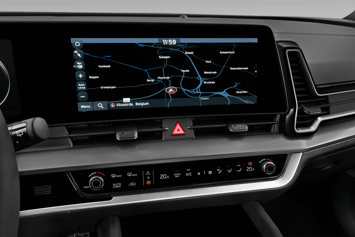 Mittelkonsole eines KIA Sportage Plug-in-Hybrid