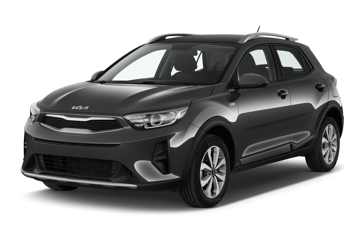 Schräge Frontansicht eines KIA Stonic (neues Modell), freigestellt