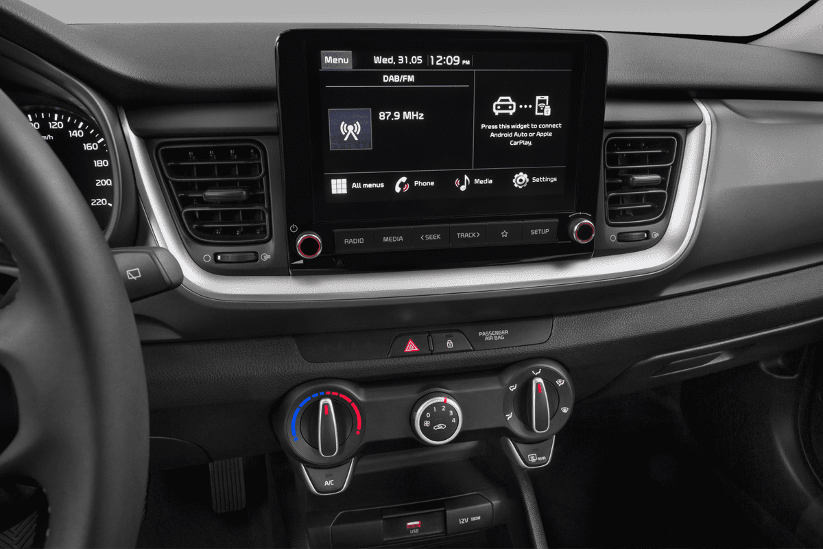 Mittelkonsole eines KIA Stonic (neues Modell)