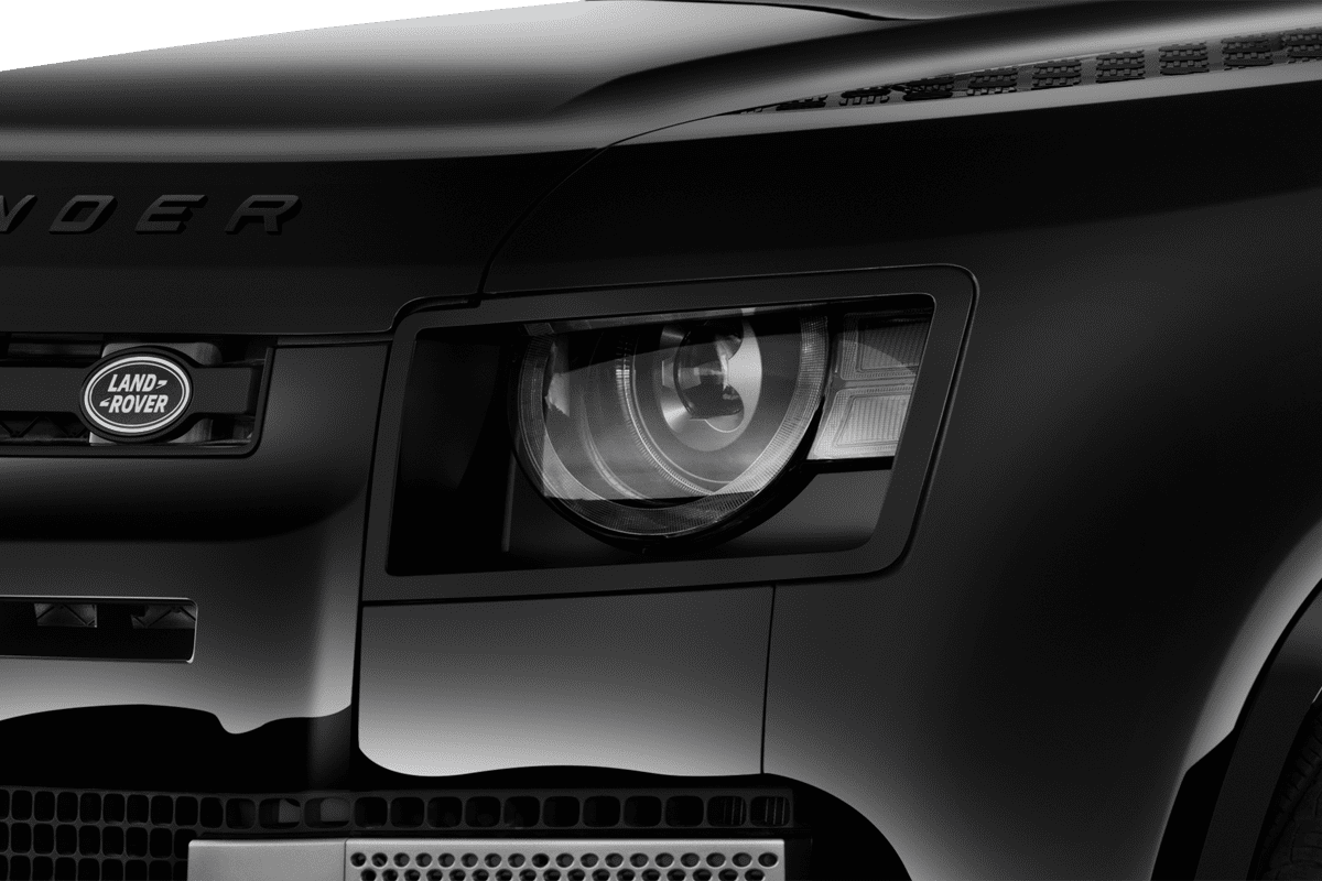 Frontscheinwerfer eines Land Rover Defender