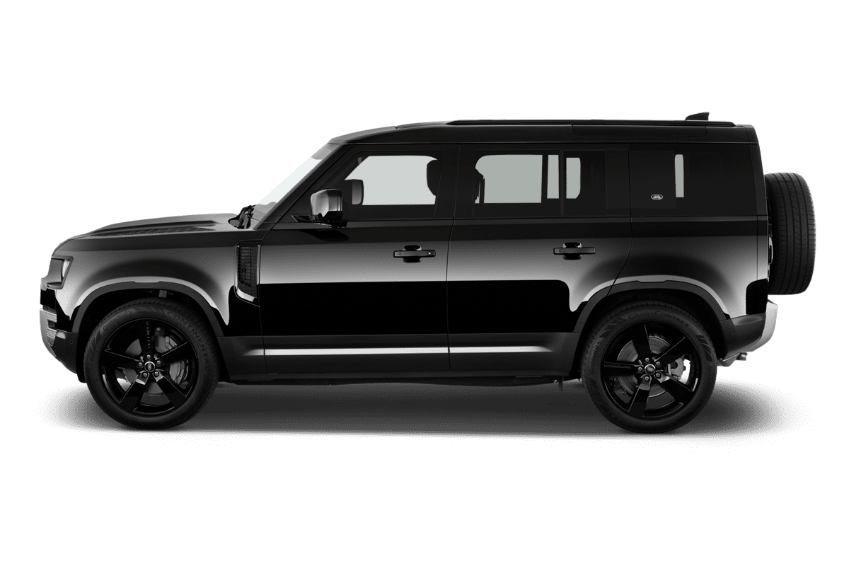 Seitenansicht eines Land Rover Defender