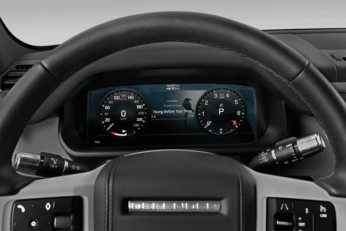 Kombiinstrument eines Land Rover Defender