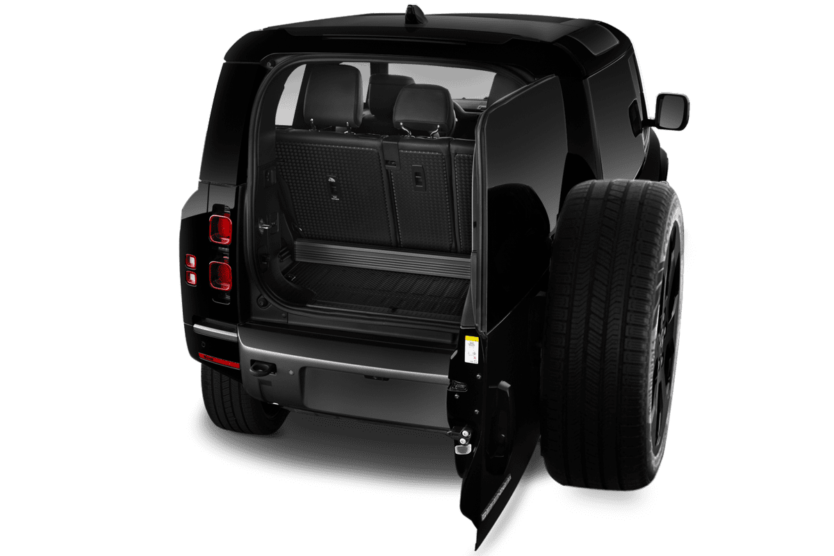 Kofferraum eines Land Rover Defender