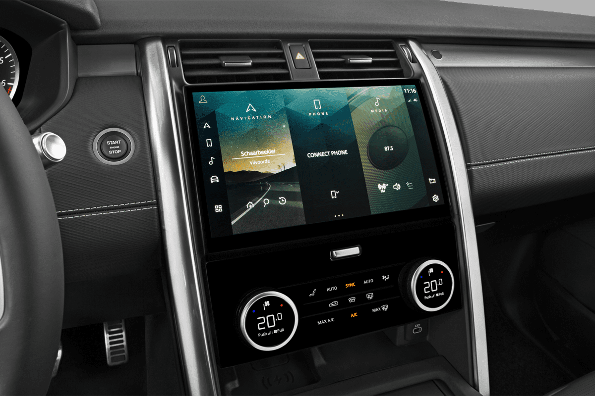 Mittelkonsole eines Land Rover Discovery