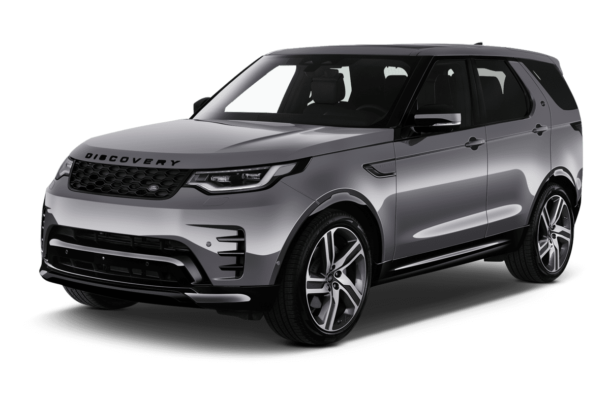 Schräge Frontansicht eines Land Rover Discovery, freigestellt
