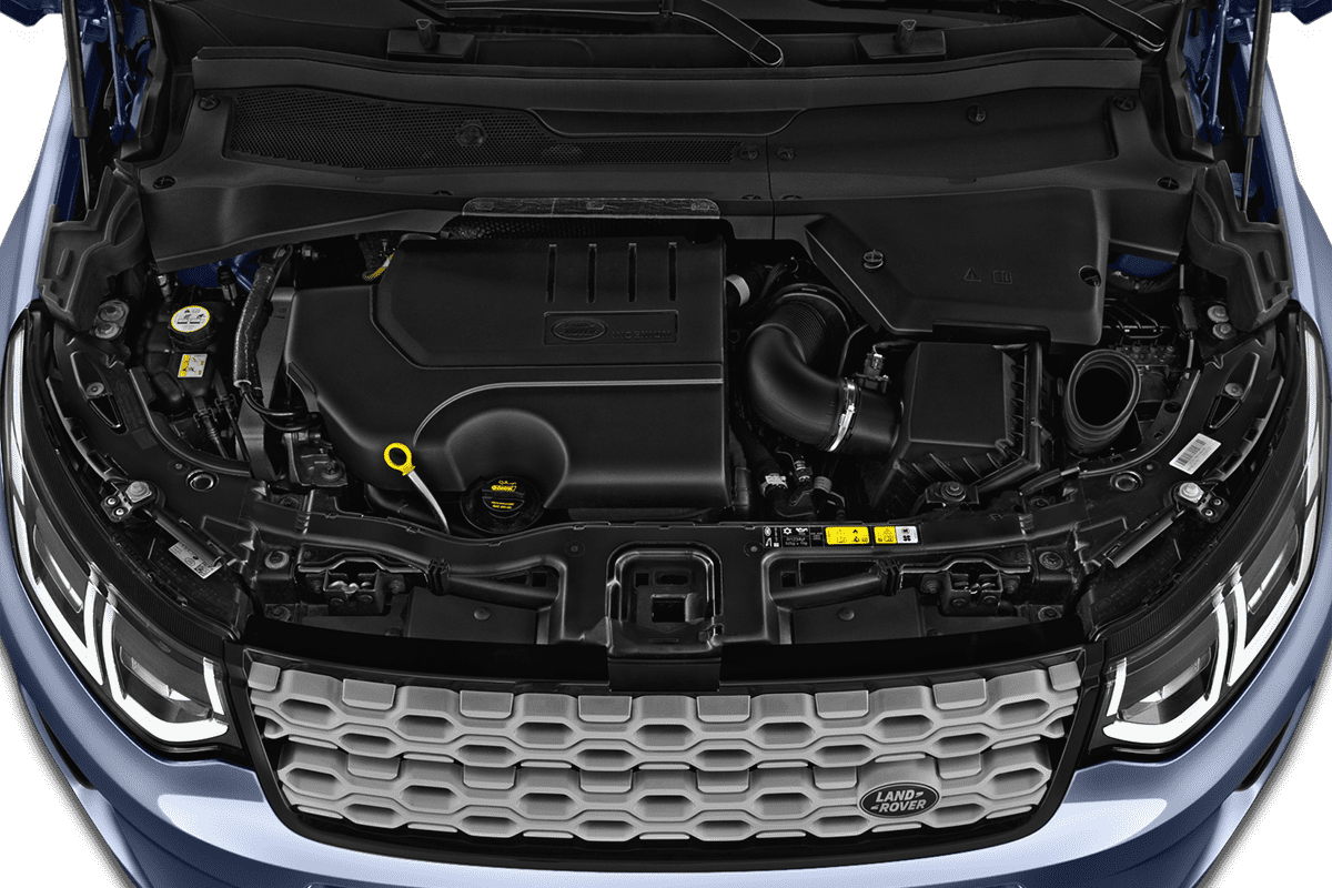 Motorraum eines Land Rover Discovery Sport Plug-in-Hybrid