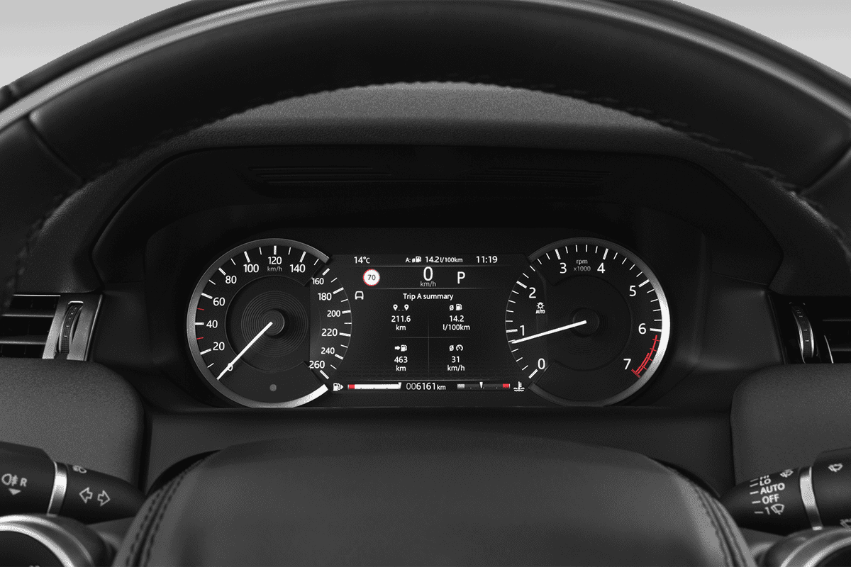 Kombiinstrument eines Land Rover Discovery Sport Plug-in-Hybrid