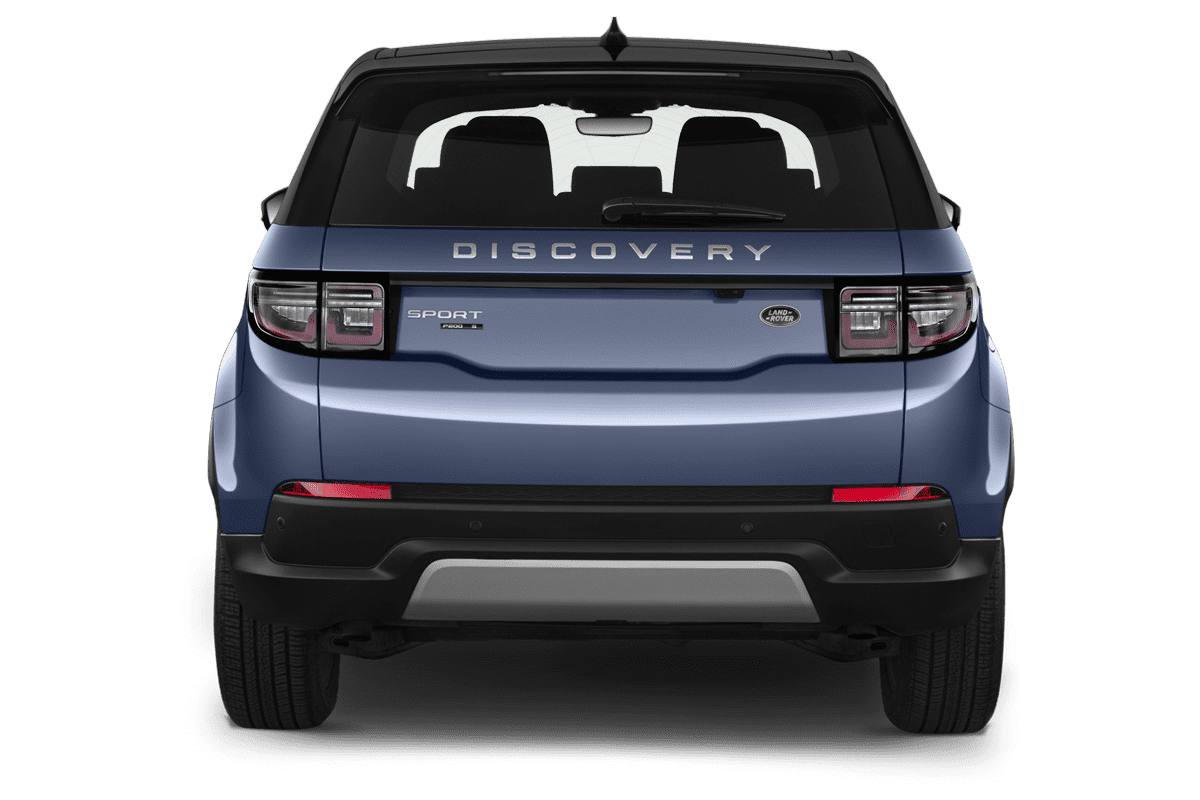 Heckansicht eines Land Rover Discovery Sport Plug-in-Hybrid