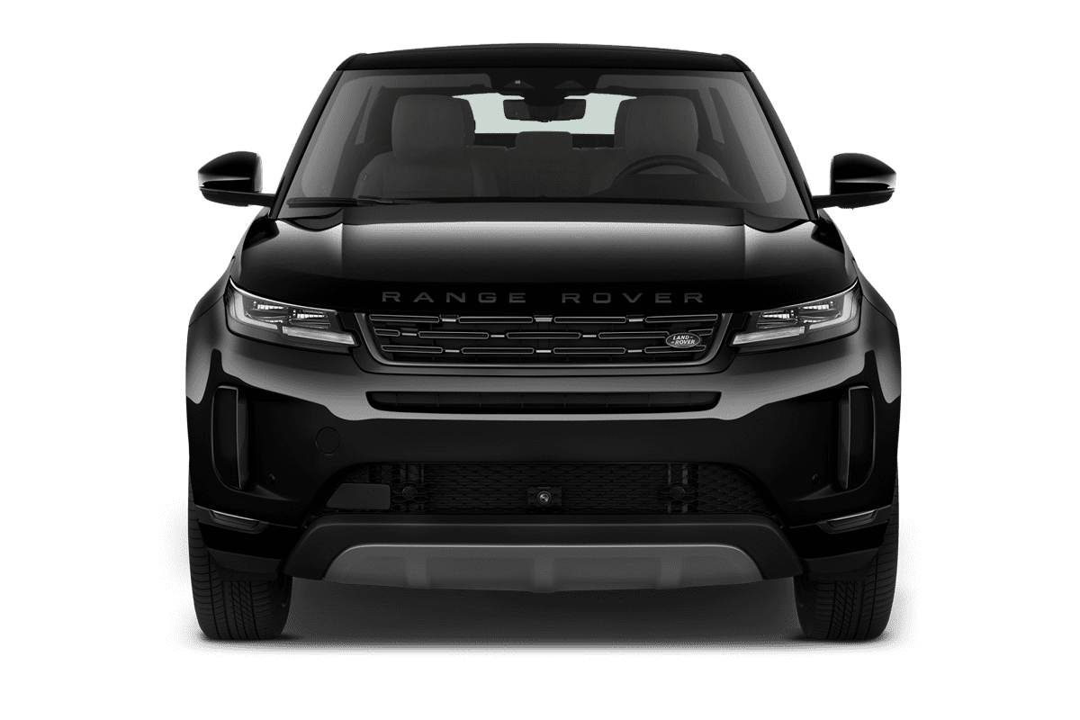 Frontansicht eines Land Rover Range Rover Evoque Plug-In-Hybrid, freigestellt