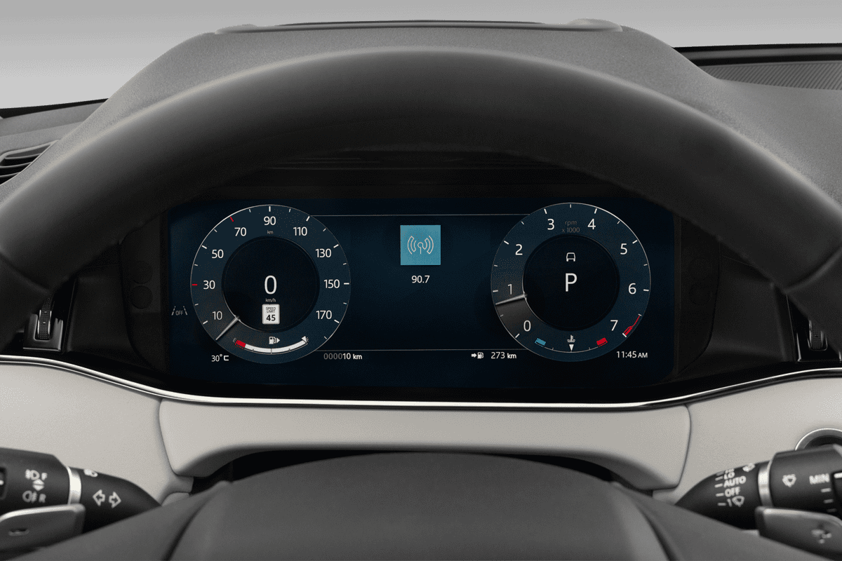 Kombiinstrument eines Land Rover Range Rover Evoque Plug-In-Hybrid
