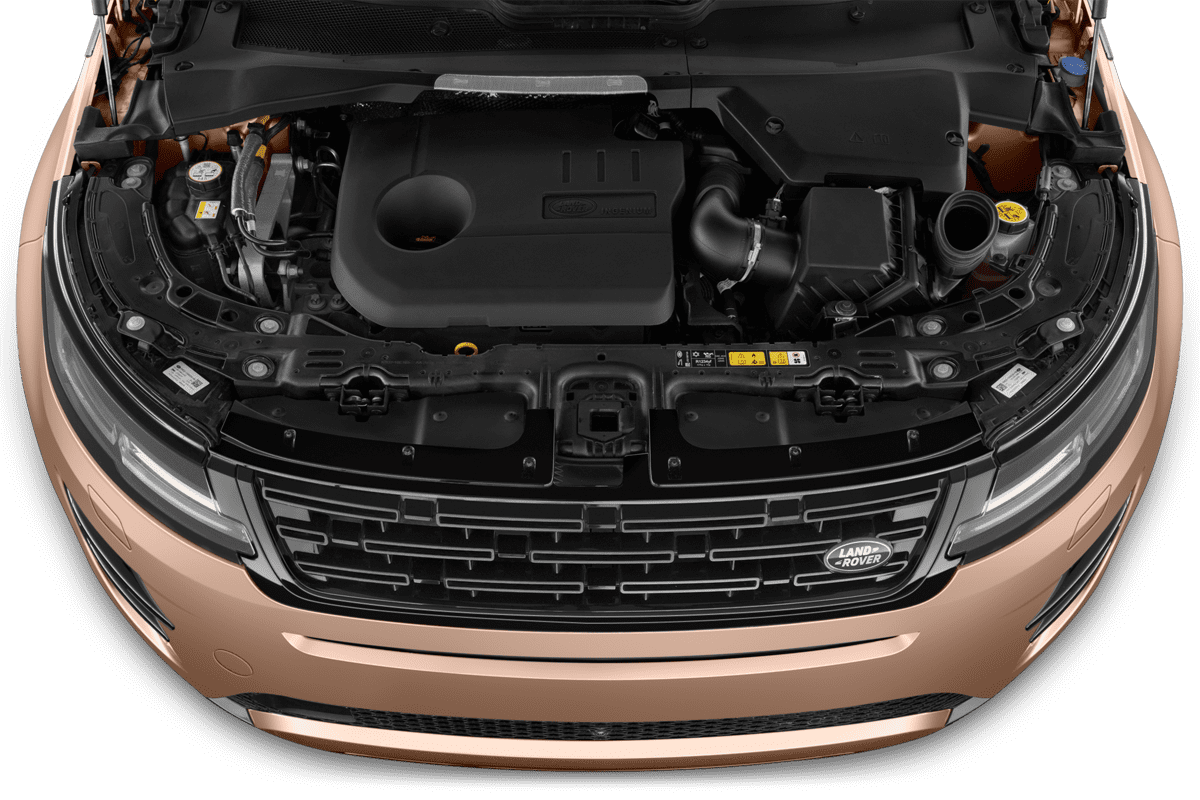Motorraum eines Land Rover Range Rover Evoque