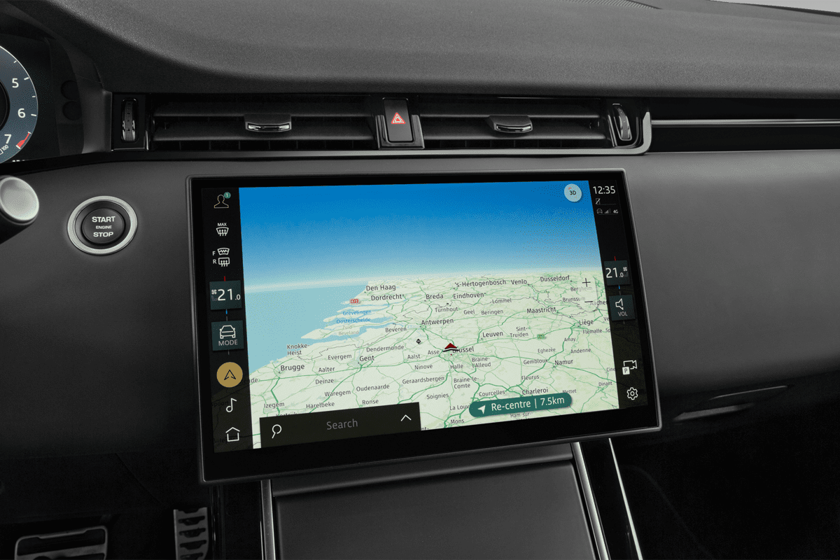 Mittelkonsole eines Land Rover Range Rover Evoque