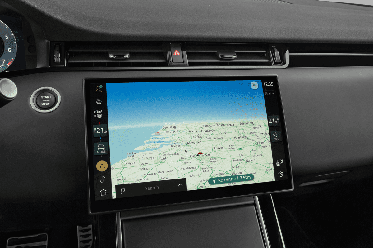 Mittelkonsole eines Land Rover Range Rover Evoque