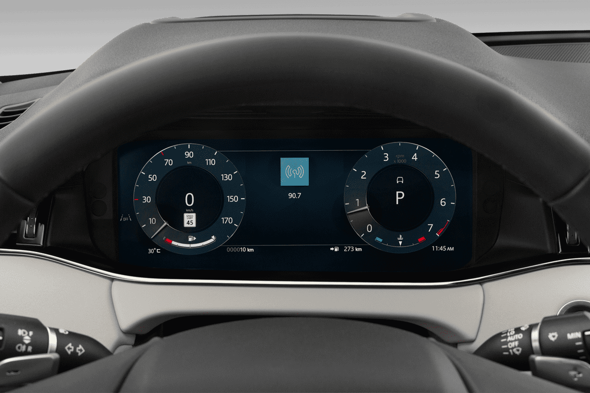 Kombiinstrument eines Land Rover Range Rover Evoque (KI-generiert)