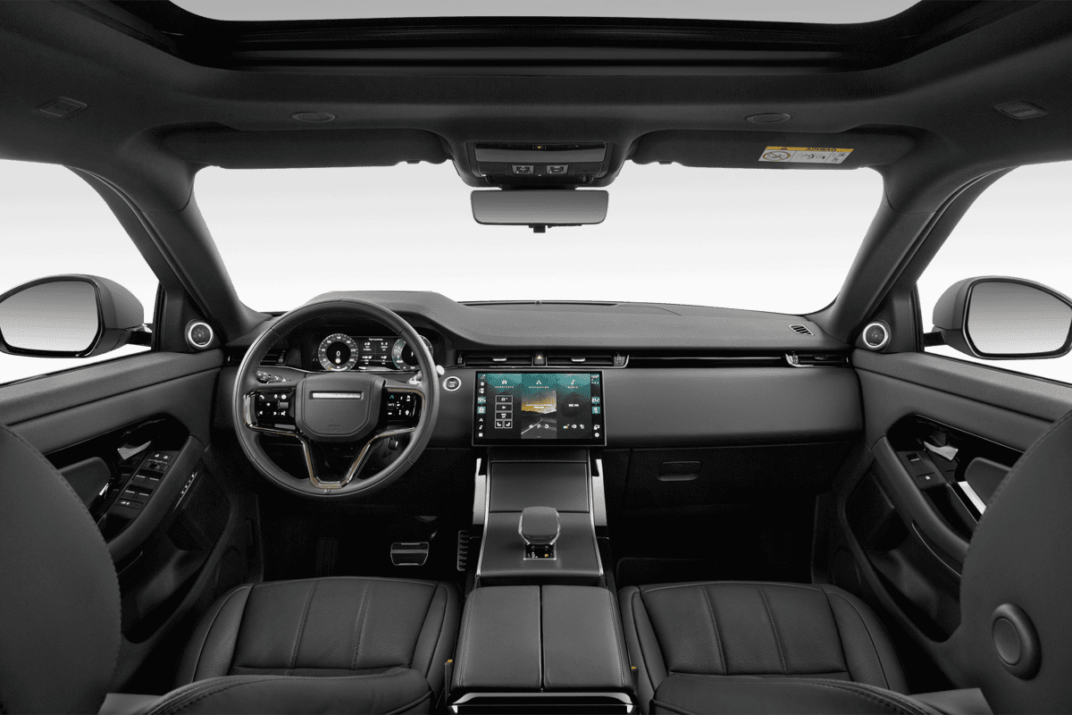 Armaturenbrett eines Land Rover Range Rover Evoque Plug-In-Hybrid (KI-generiert)