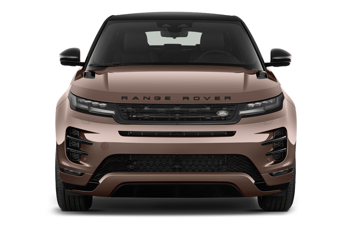 Frontansicht eines Land Rover Range Rover Evoque Plug-In-Hybrid, freigestellt (KI-generiert)