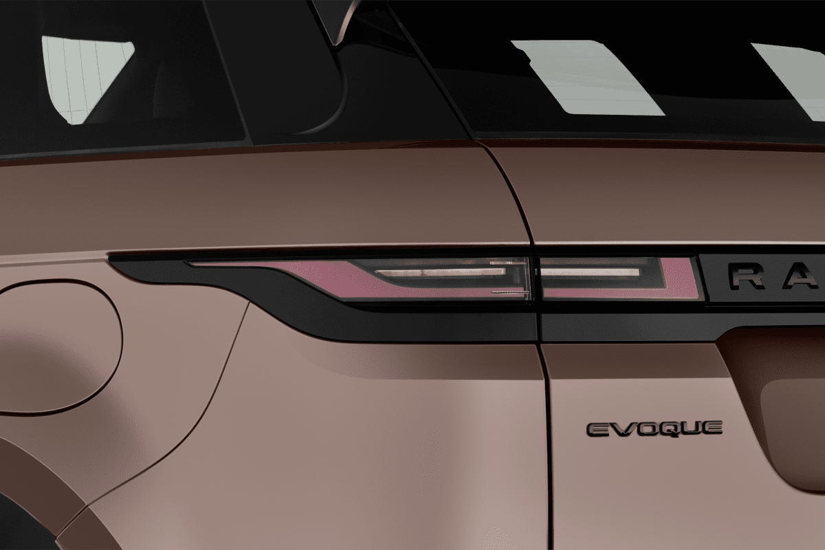 Heckleuchten eines Land Rover Range Rover Evoque Plug-In-Hybrid (KI-generiert)