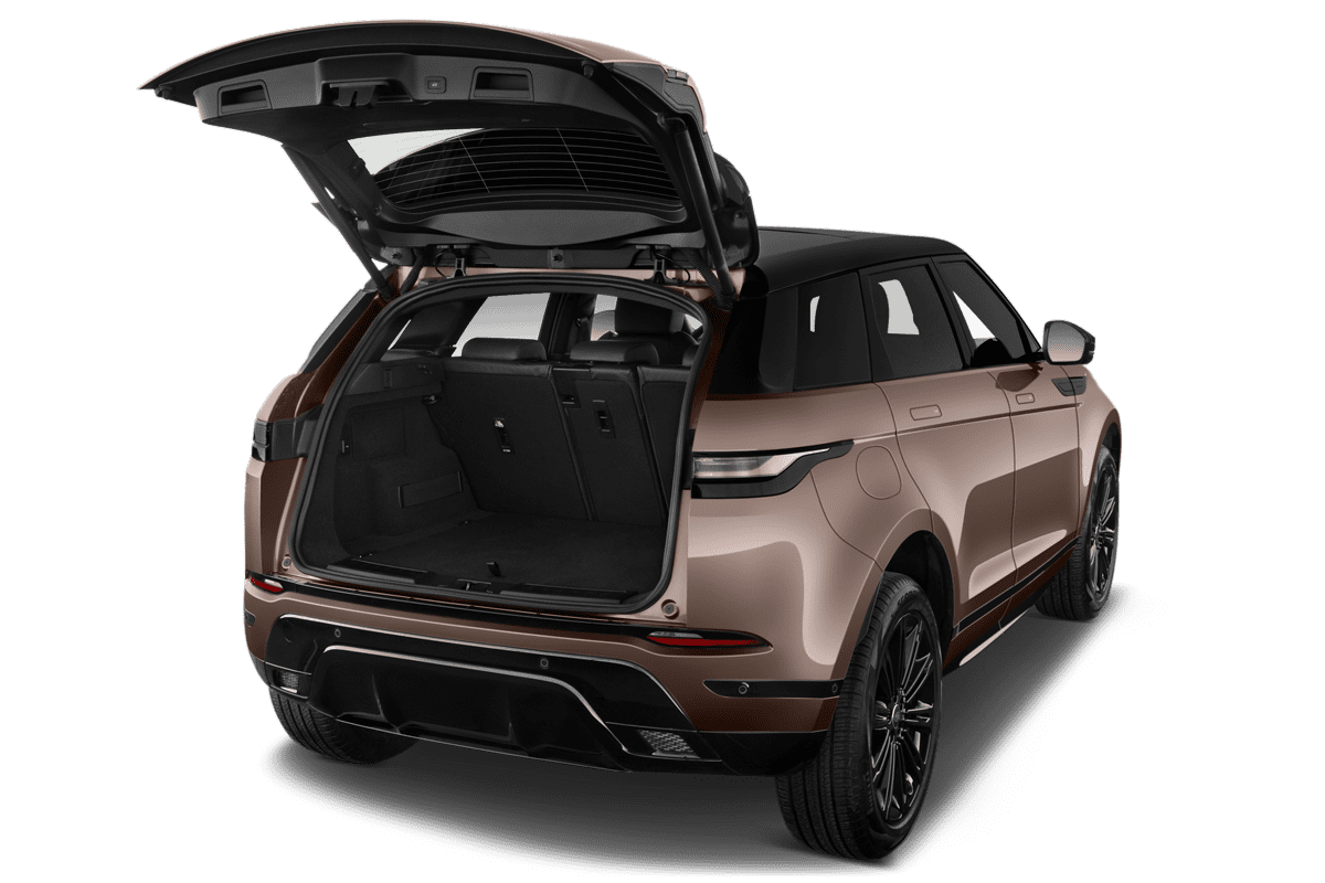 Kofferraum eines Land Rover Range Rover Evoque Plug-In-Hybrid (KI-generiert)