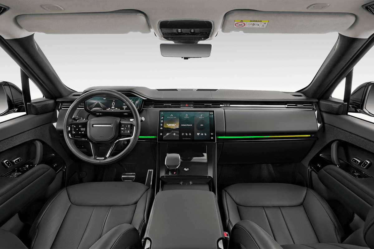 Armaturenbrett eines Land Rover Range Rover Sport Plug-in-Hybrid (KI-generiert)