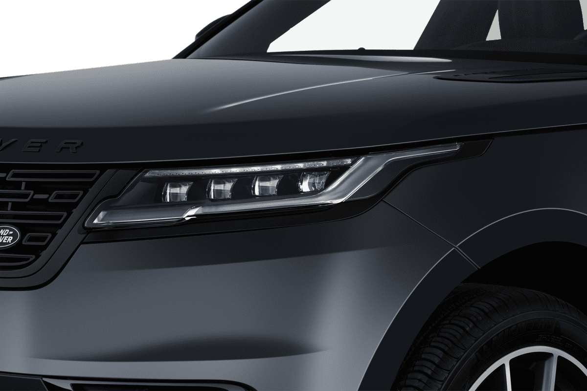 Frontscheinwerfer eines Land Rover Range Rover Velar Plug-in-Hybrid (KI-generiert)