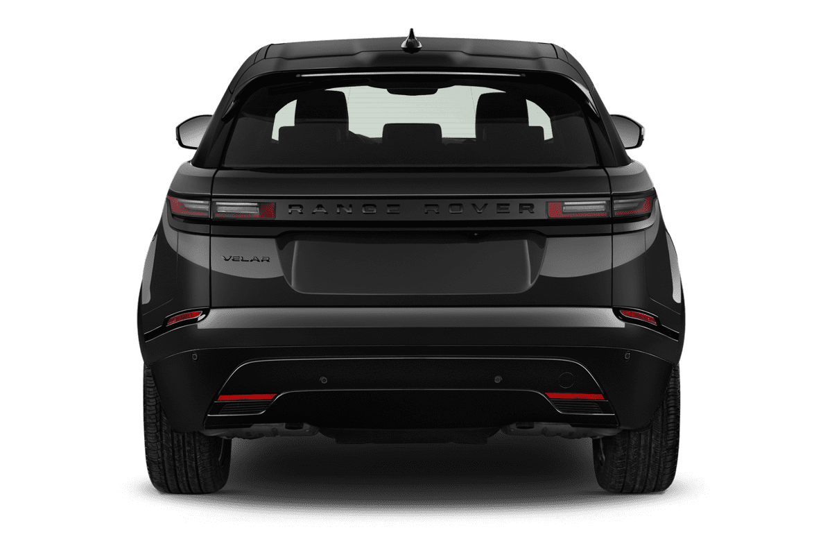 Heckansicht eines Land Rover Range Rover Velar Plug-in-Hybrid