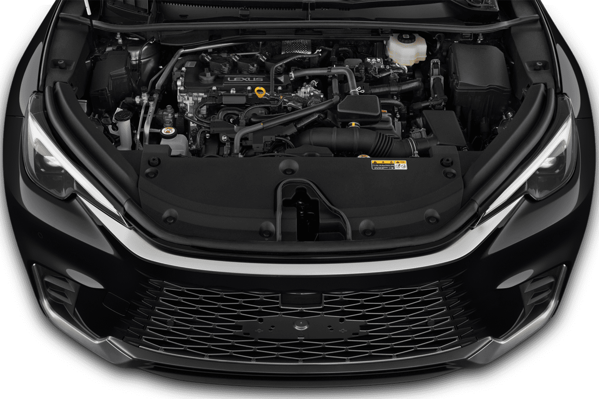 Motorraum eines Lexus LBX Hybrid