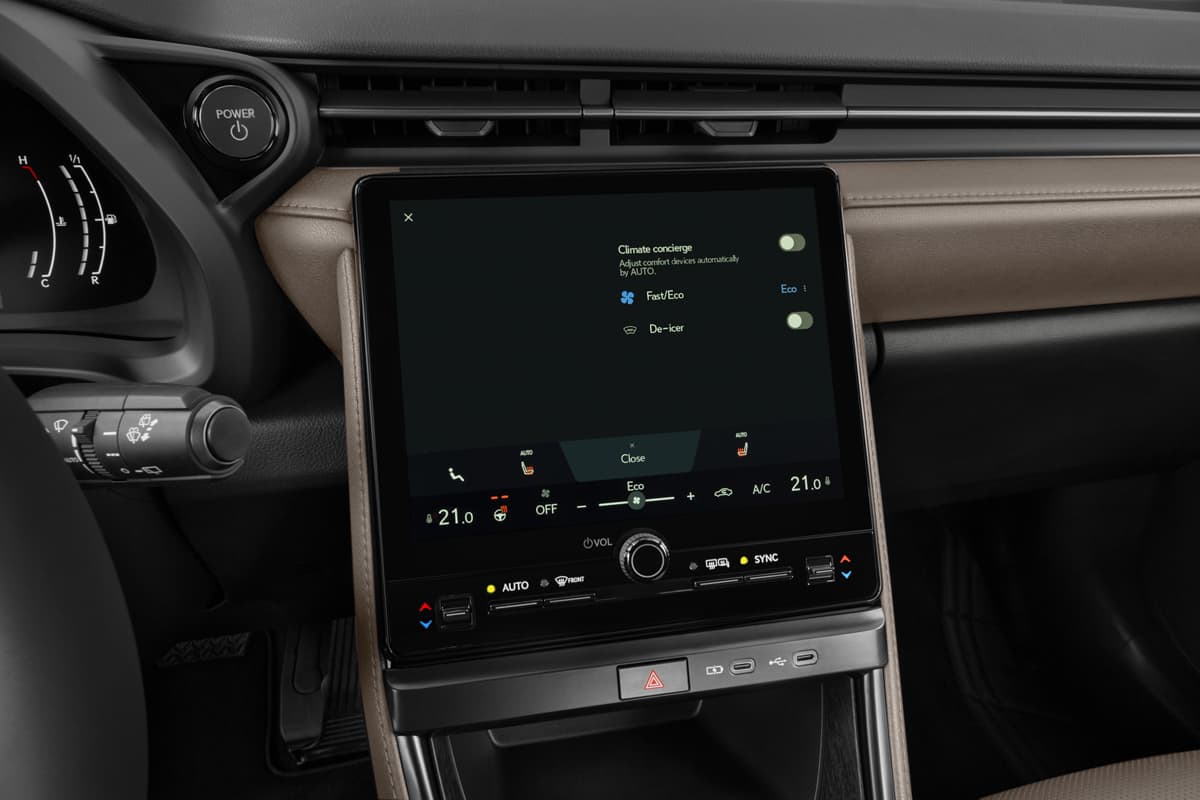 Klimasteuerung eines Lexus LBX Hybrid (KI-generiert)