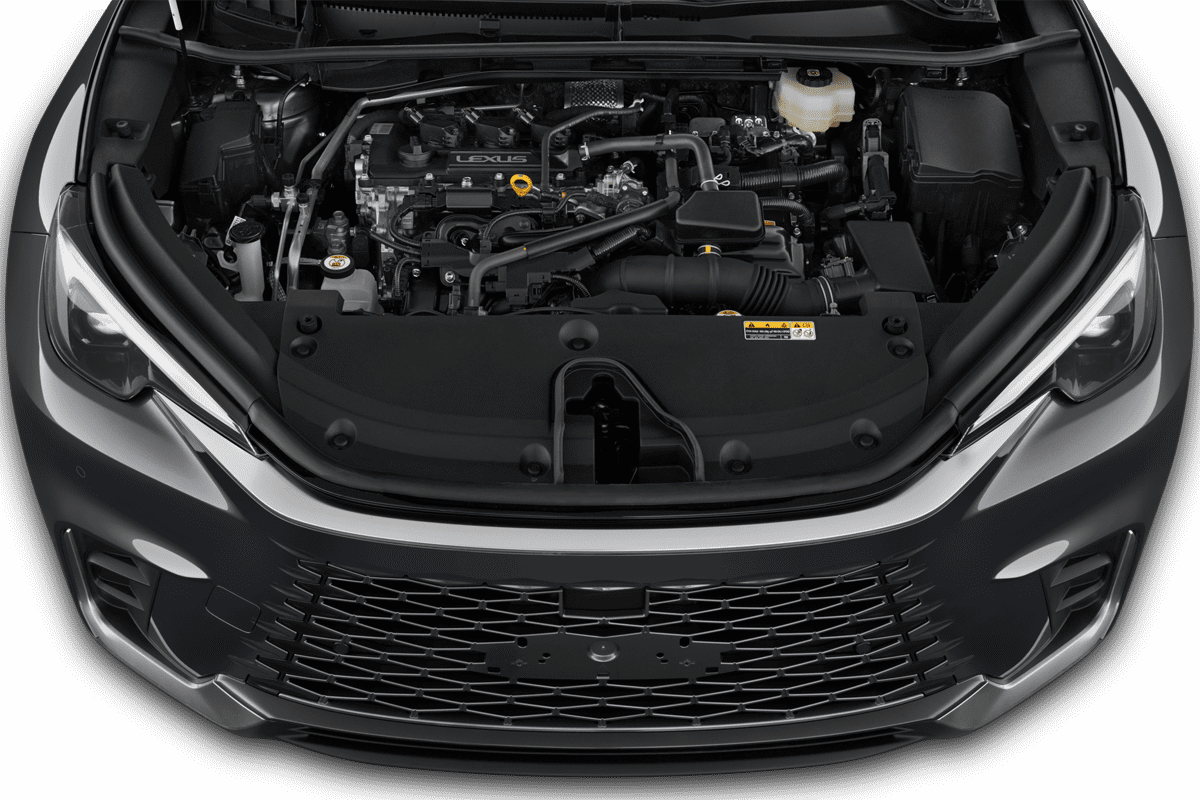 Motorraum eines Lexus LBX Hybrid
