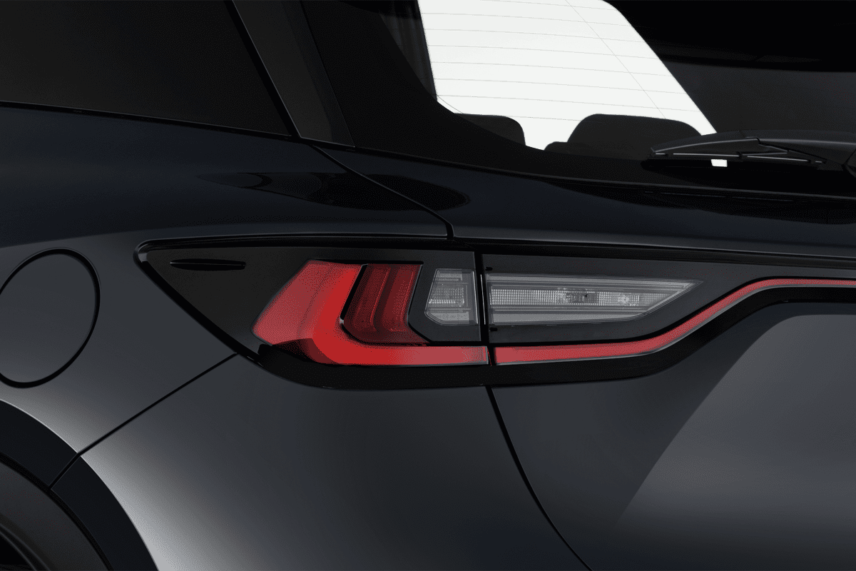 Heckleuchten eines Lexus LBX Hybrid