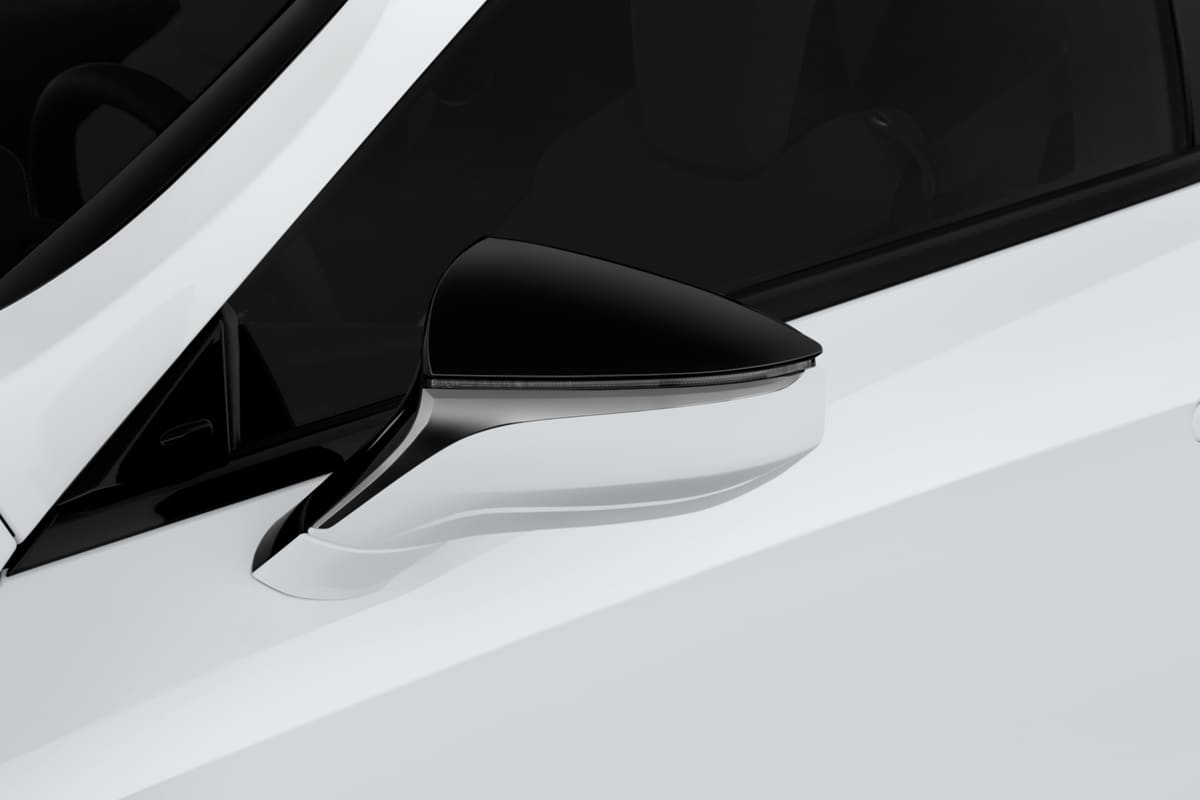 Rückspiegel eines Lexus LC