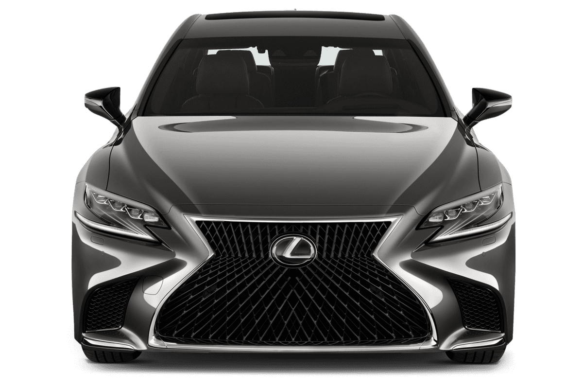 Frontansicht eines Lexus LS Hybrid, freigestellt