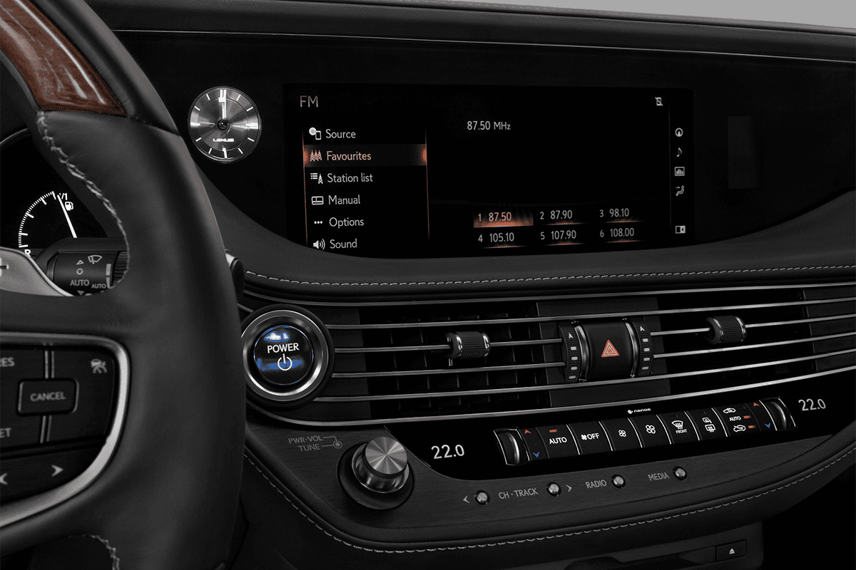 Klimasteuerung eines Lexus LS Hybrid