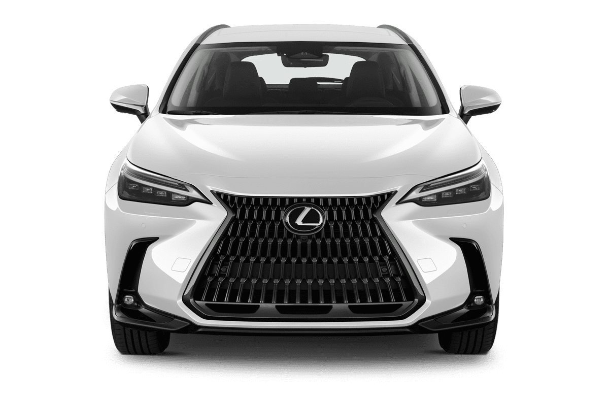 Frontansicht eines Lexus NX Hybrid, freigestellt