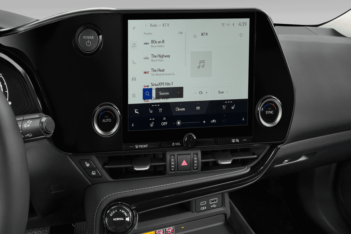 Klimasteuerung eines Lexus NX Hybrid