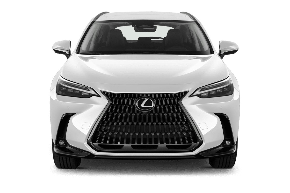 Frontansicht eines Lexus NX Hybrid, freigestellt