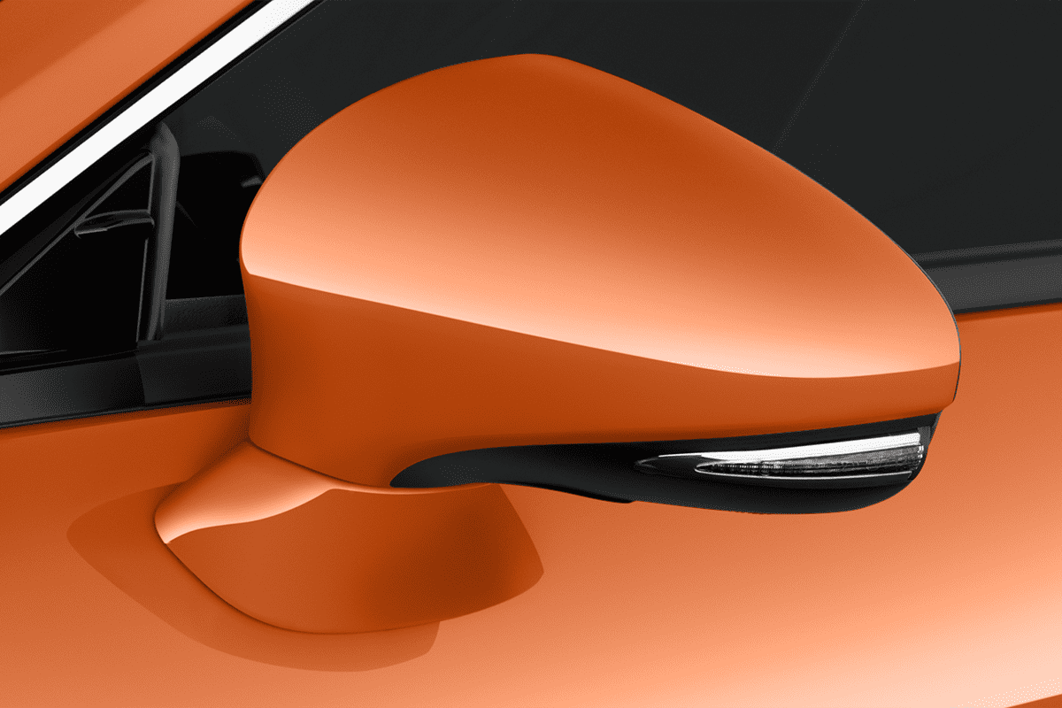 Rückspiegel eines Lexus RC