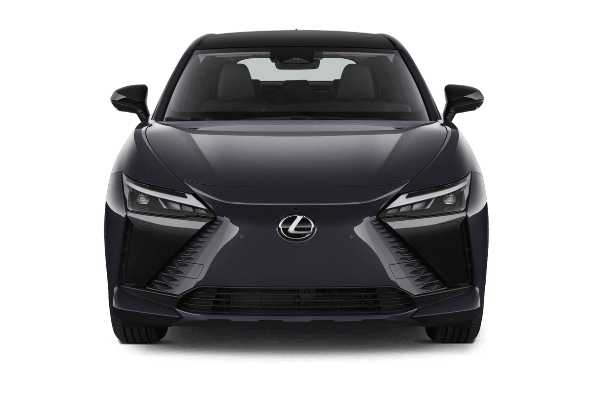 Frontansicht eines Lexus RZ, freigestellt