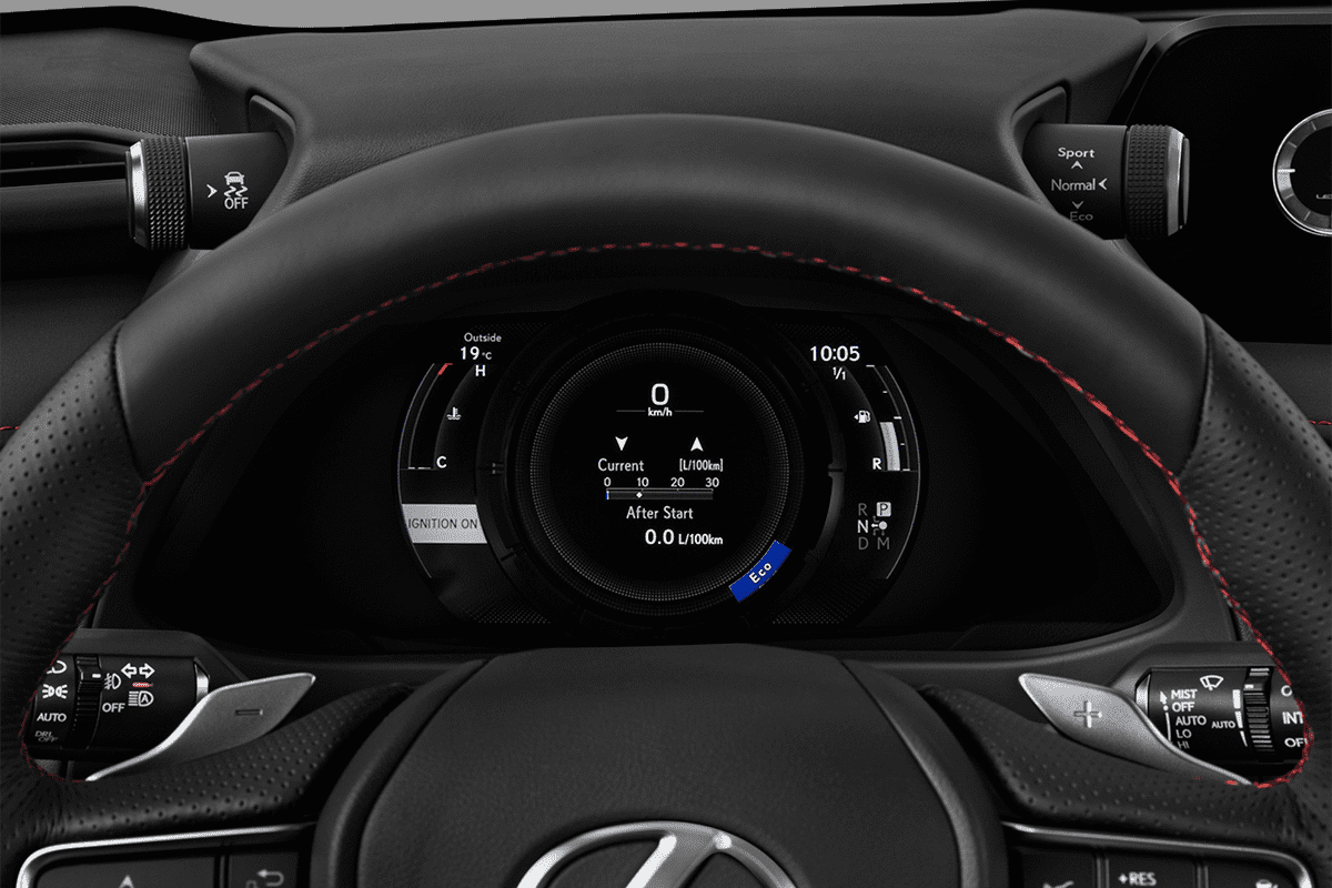 Kombiinstrument eines Lexus UX Elektro