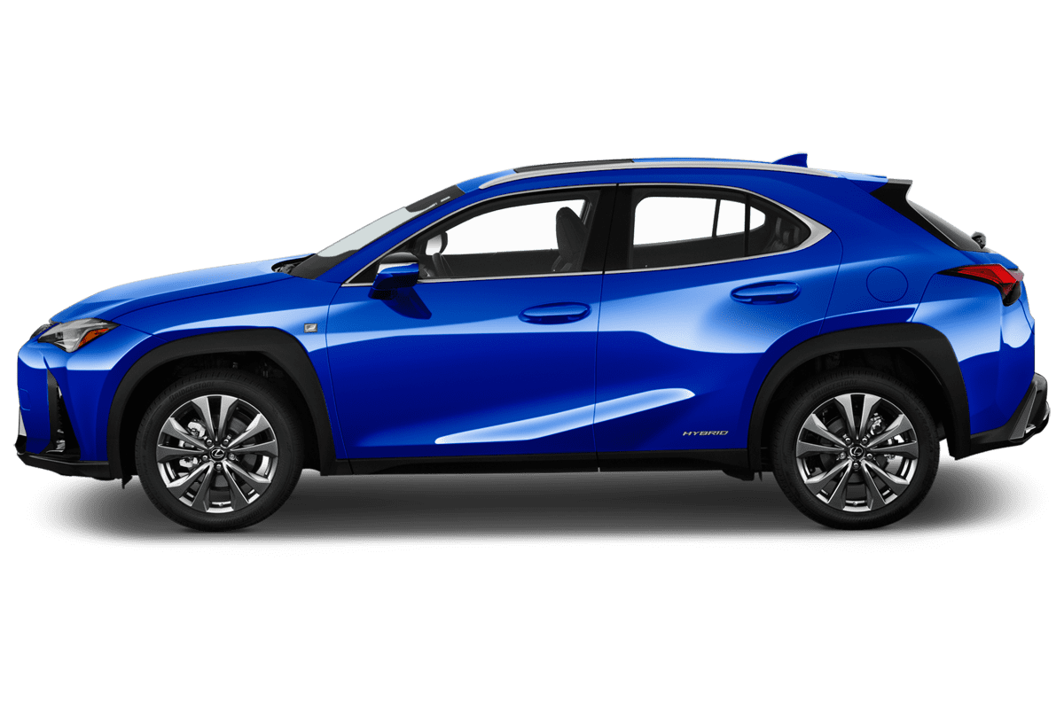 Seitenansicht eines Lexus UX Elektro