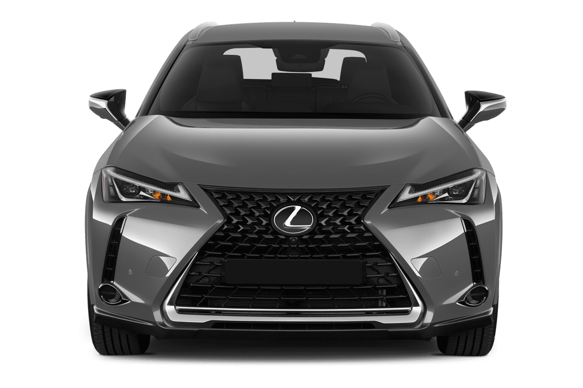 Frontansicht eines Lexus UX Hybrid, freigestellt