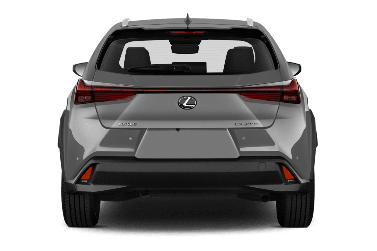 Heckansicht eines Lexus UX Hybrid