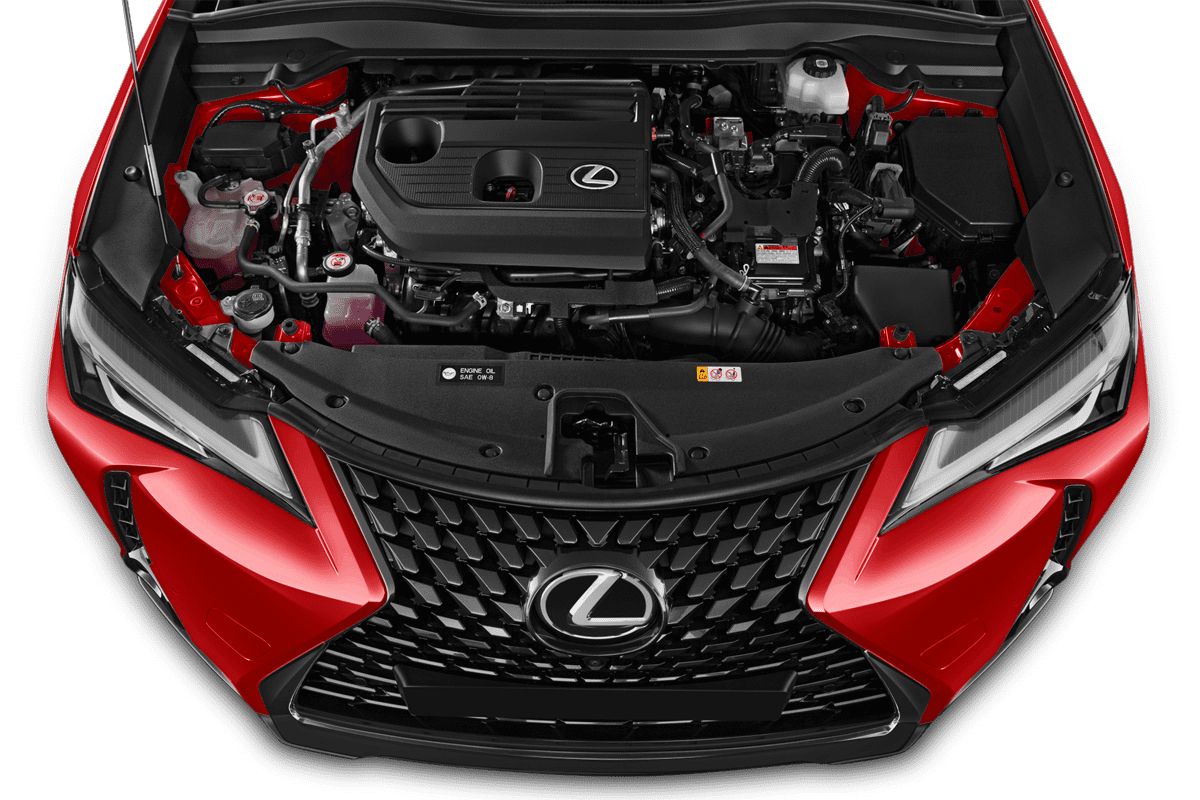 Motorraum eines Lexus UX Hybrid 