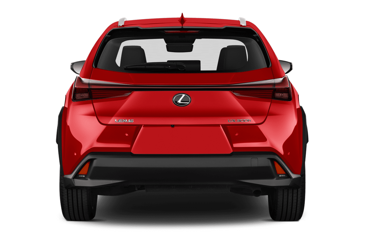 Heckansicht eines Lexus UX Hybrid 