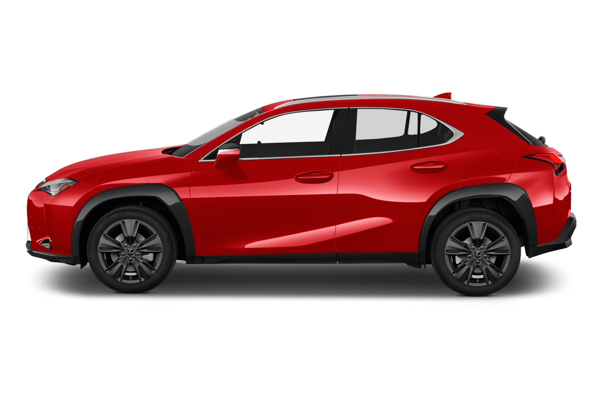 Seitenansicht eines Lexus UX Hybrid 