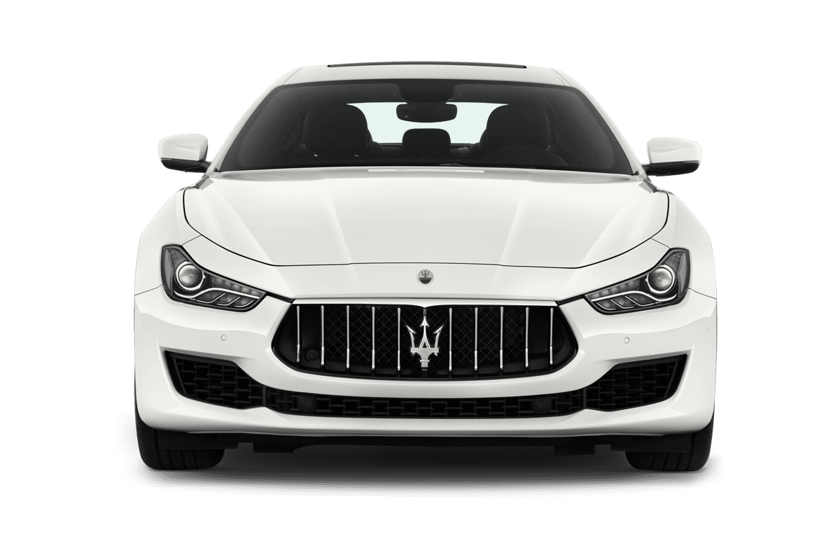 Frontansicht eines Maserati Ghibli, freigestellt