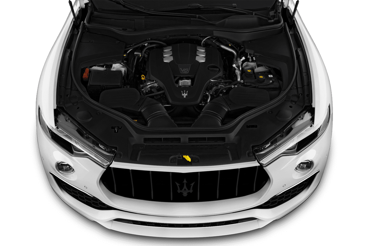Motorraum eines Maserati Levante